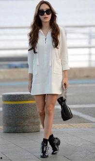 女明星白衬衫街拍,女明星街头风采大赏